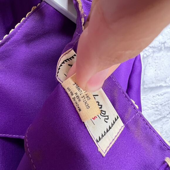 Vintage Kate Schorer Square Dance Full Circle Dress Purple Western Rockabilly S - Picture 7 of 8